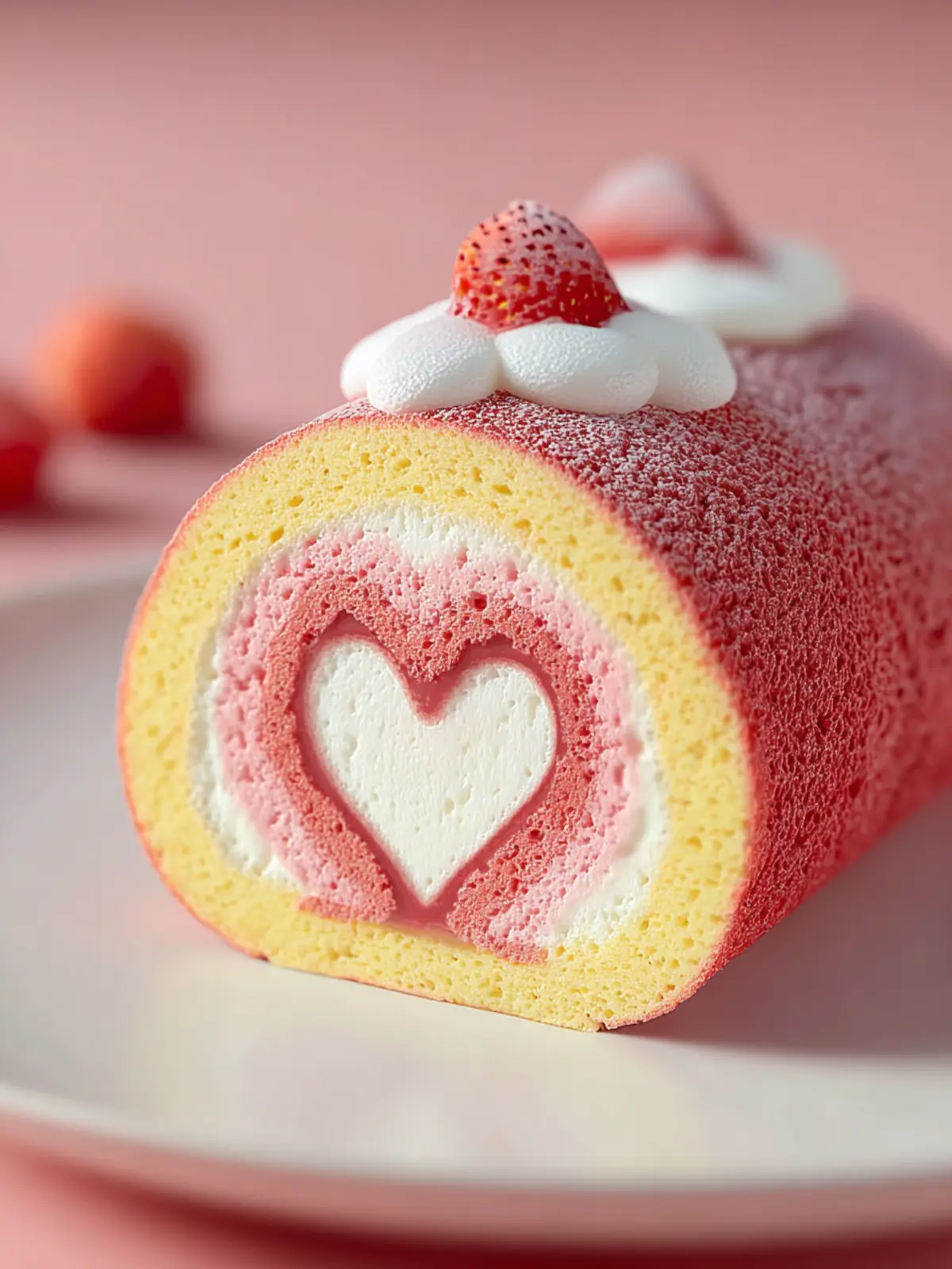 Irresistible Heart Roll Cake: A Sweet Delight Recipe First Image