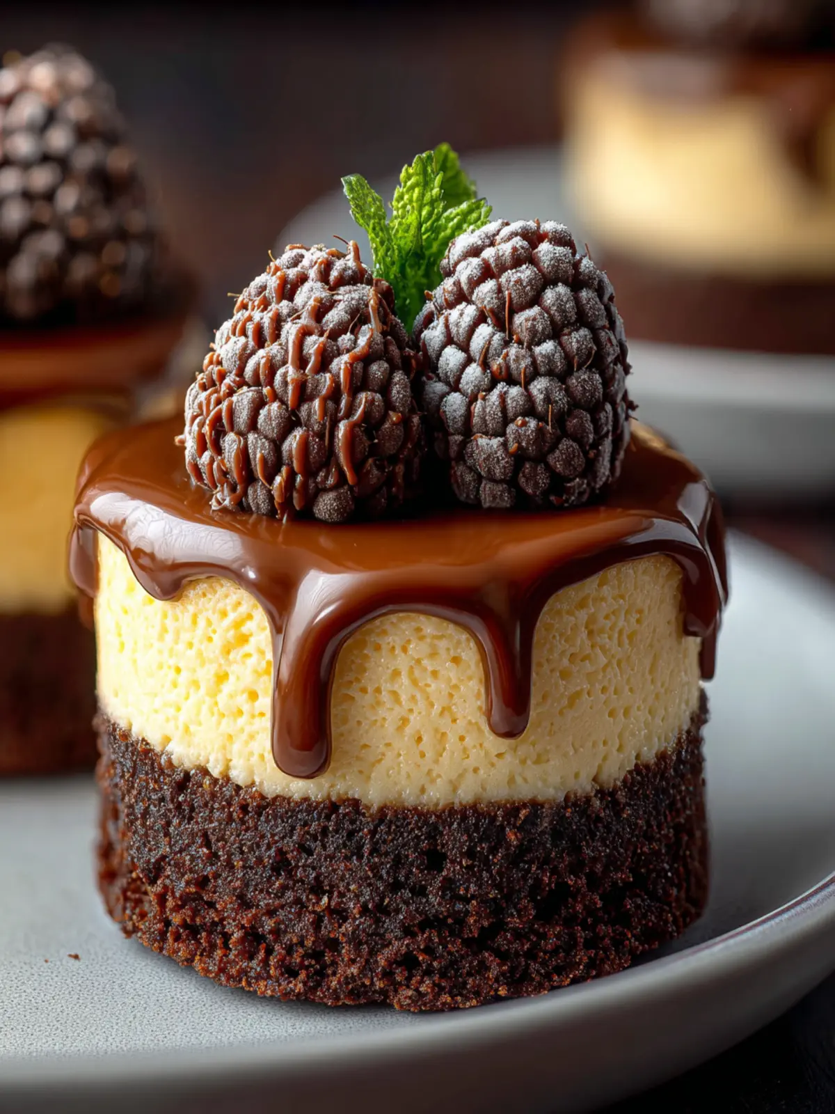 Irresistible Brownie Bottom Mini Cheesecakes Recipe First Image