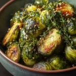 5 Ingredient Tahini-Thyme Brussels Sprouts Recipe Delight First Image