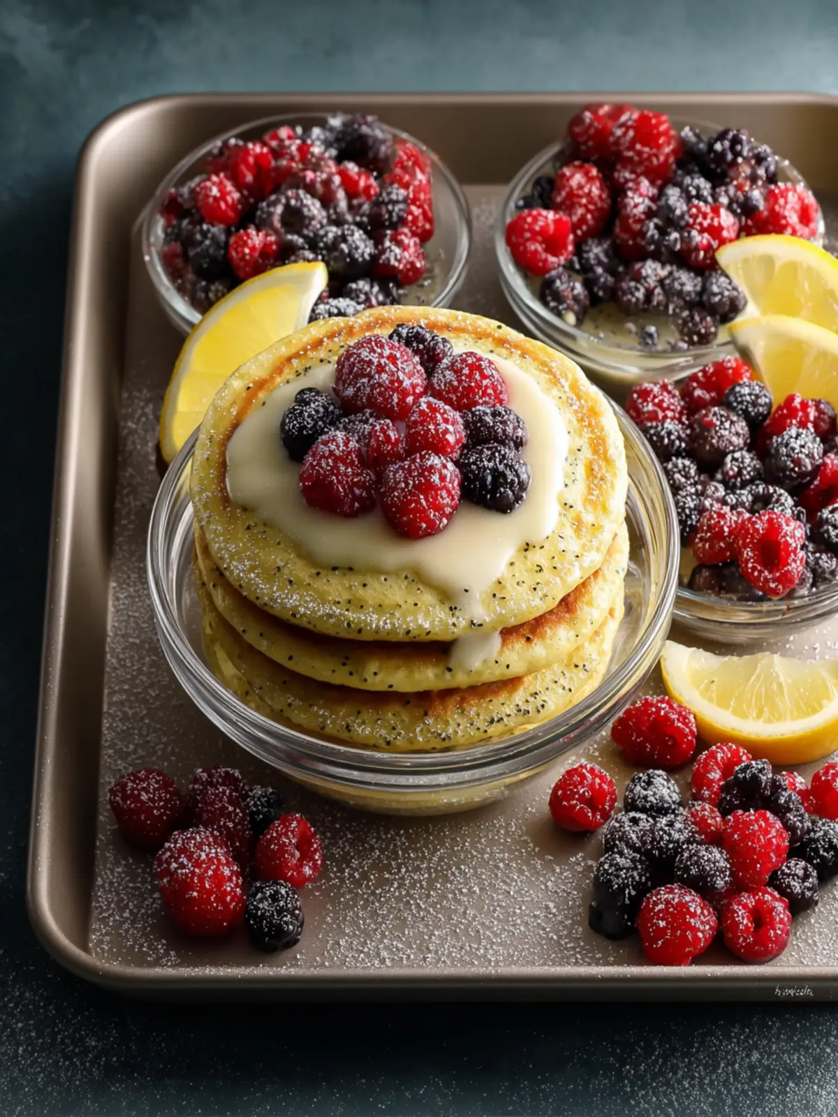 Lemon Berry Poppyseed Pancake Bowls First Image