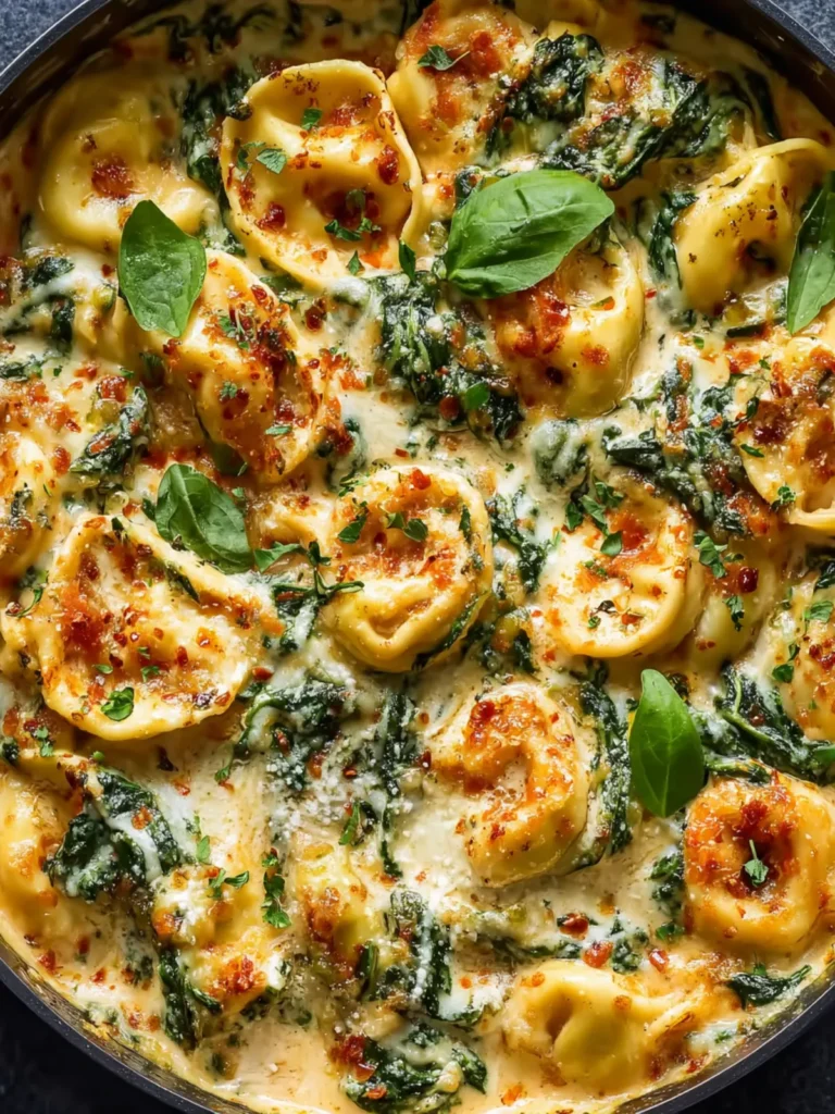 Irresistible Creamy Spinach Tortellini Bake First Image