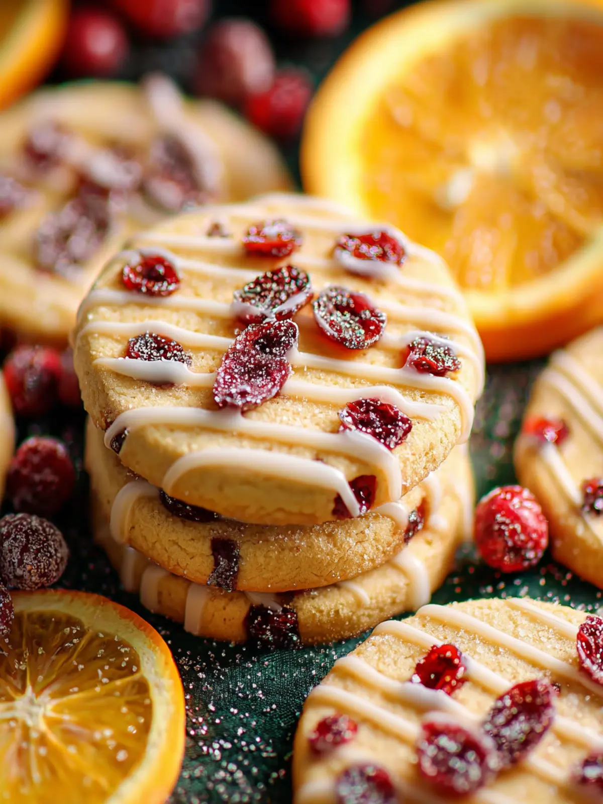 Cranberry Orange Shortbread Cookies – A Festive Treat First Image