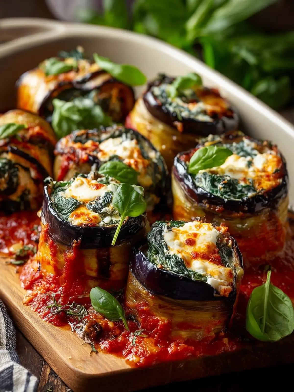 Savory Eggplant Roll-Ups with Creamy Ricotta and Spinach First Image