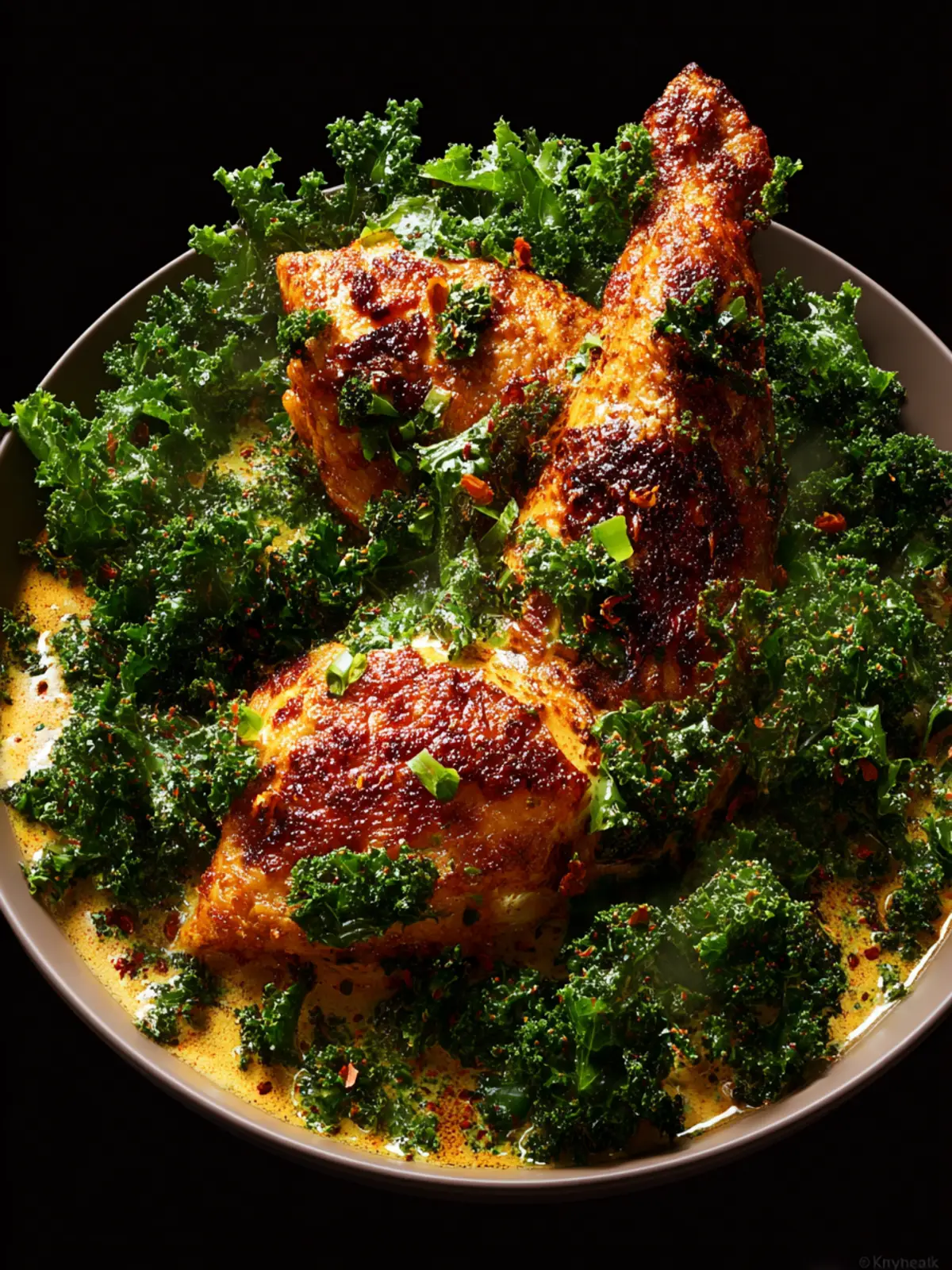 Chicken with Coconut Kale First Image