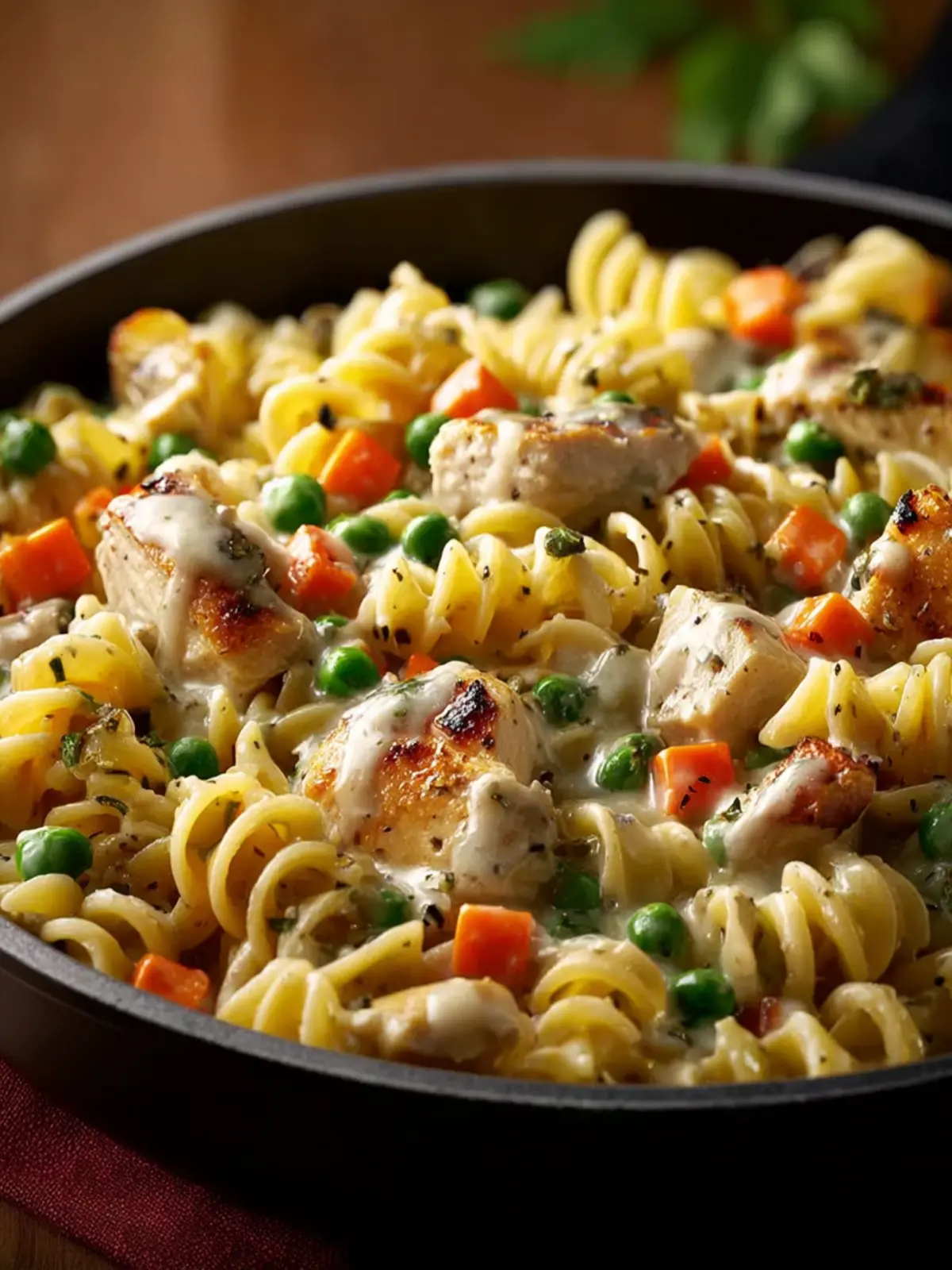 Quick Chicken Pot Pie Pasta First Image