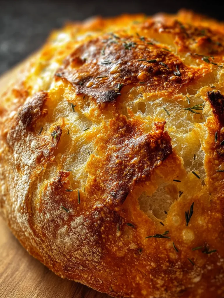 No-Knead Dill Gouda Artisan Bread First Image