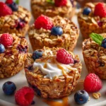 Baked Oatmeal Cups with Greek Yogurt First Image