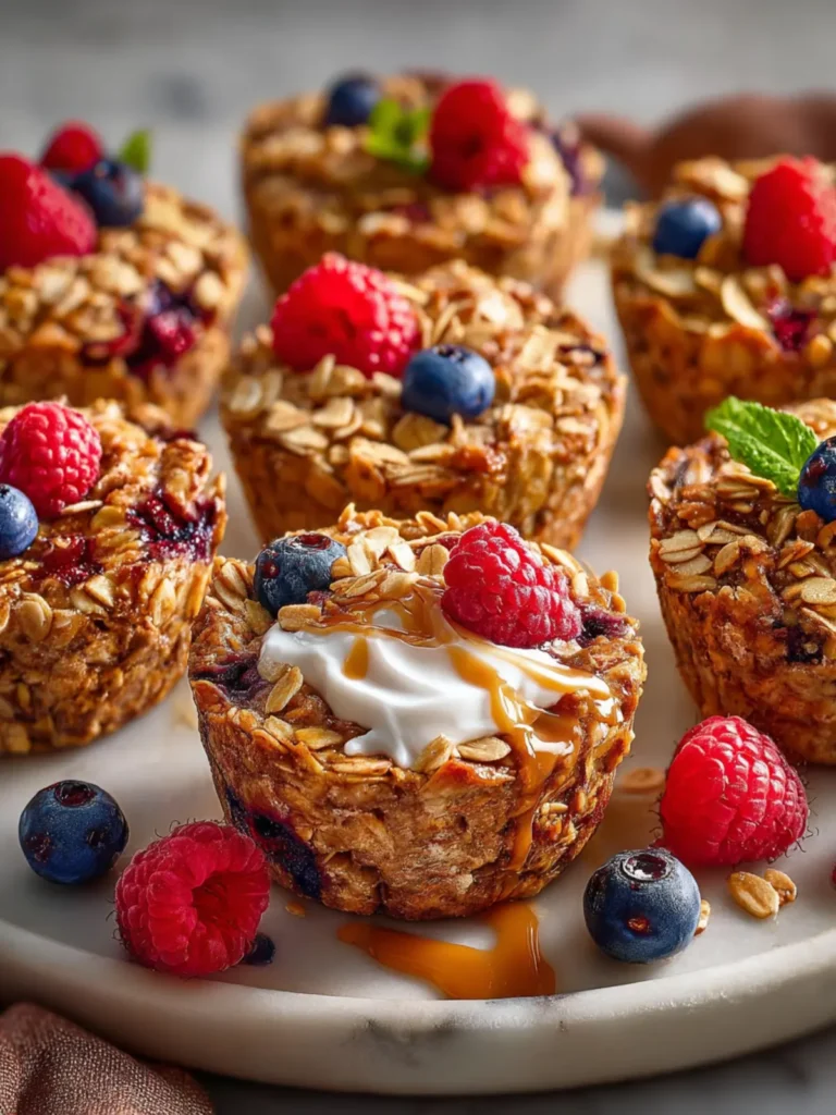 Baked Oatmeal Cups with Greek Yogurt First Image