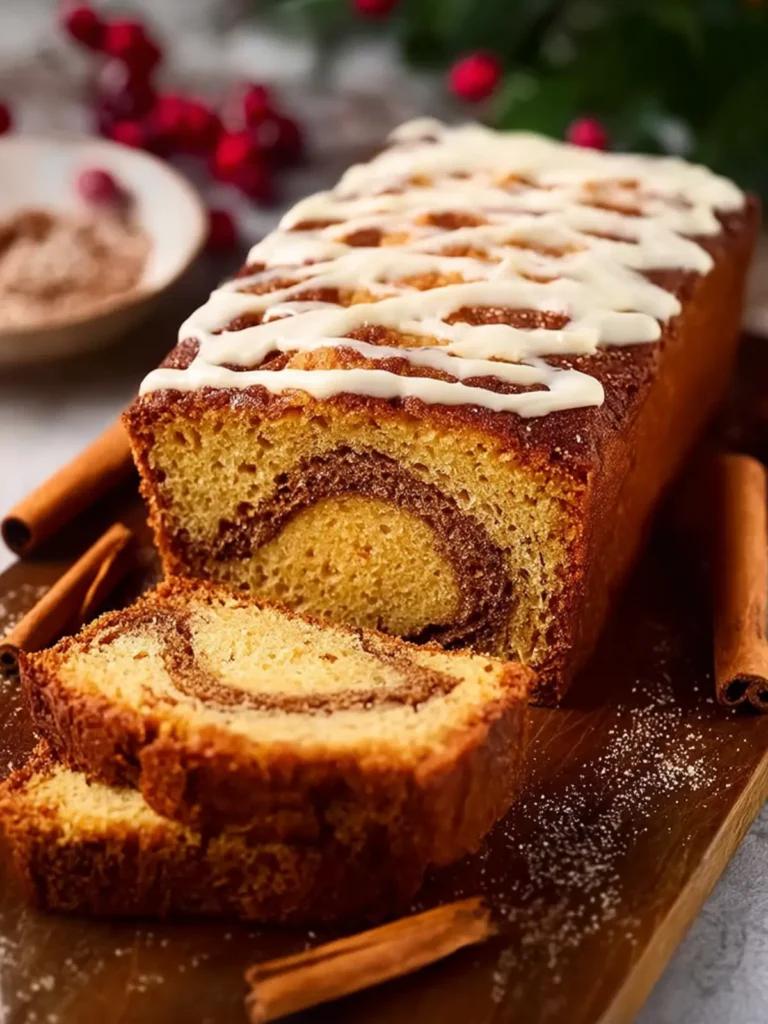 Cinnamon Keto Eggnog Bread First Image