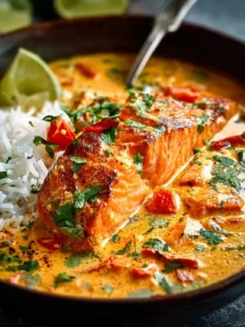 Irresistible Creamy Coconut Salmon Curry Recipe First Image