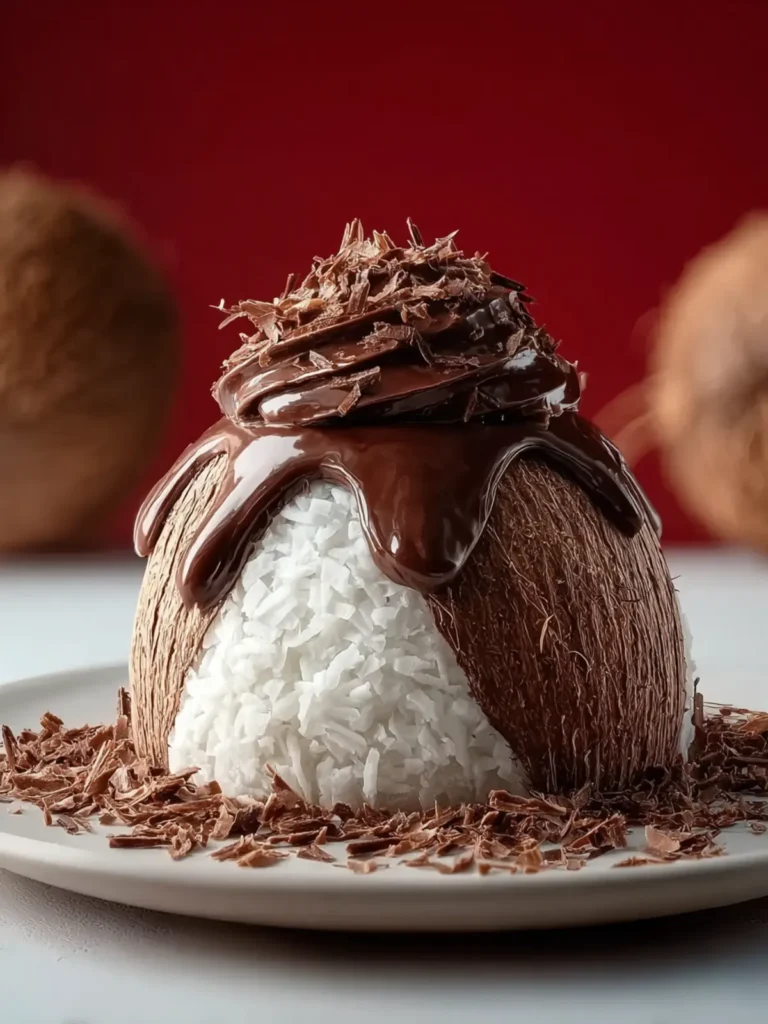 Coconut Dome with Chocolate Spread First Image