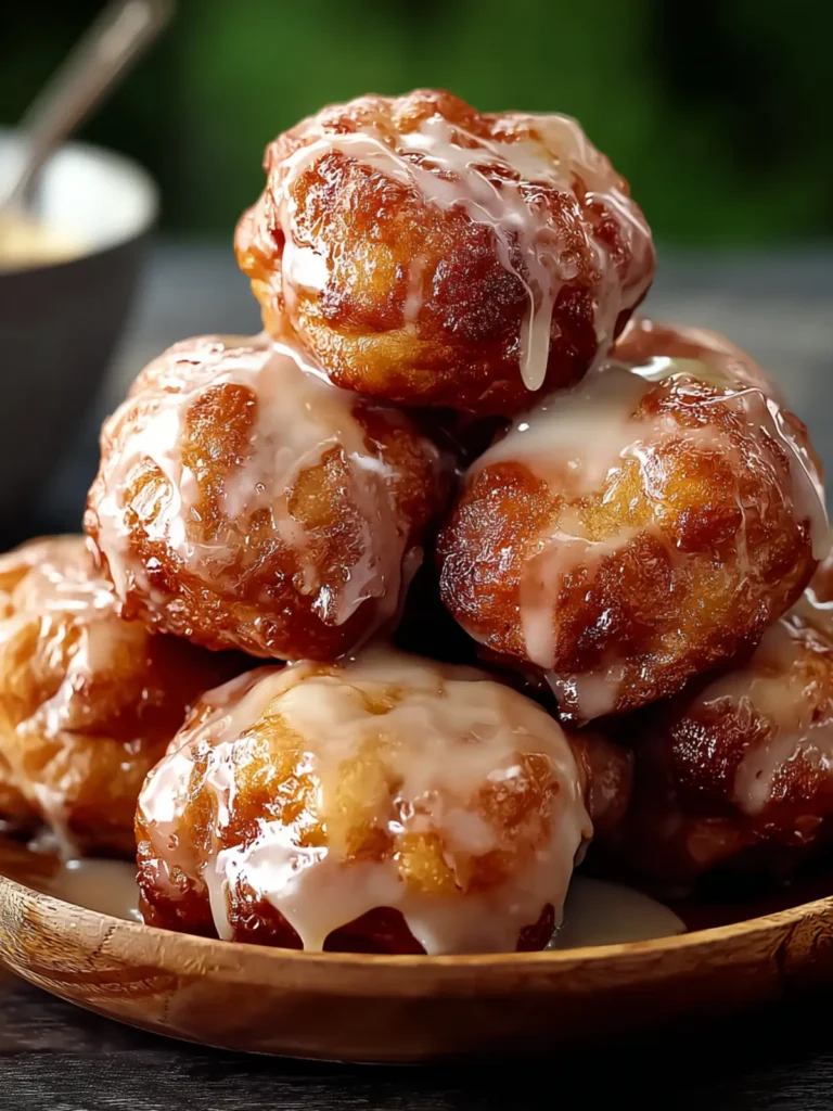 Irresistible Baked Cinnamon Glazed Apple Fritters Recipe First Image