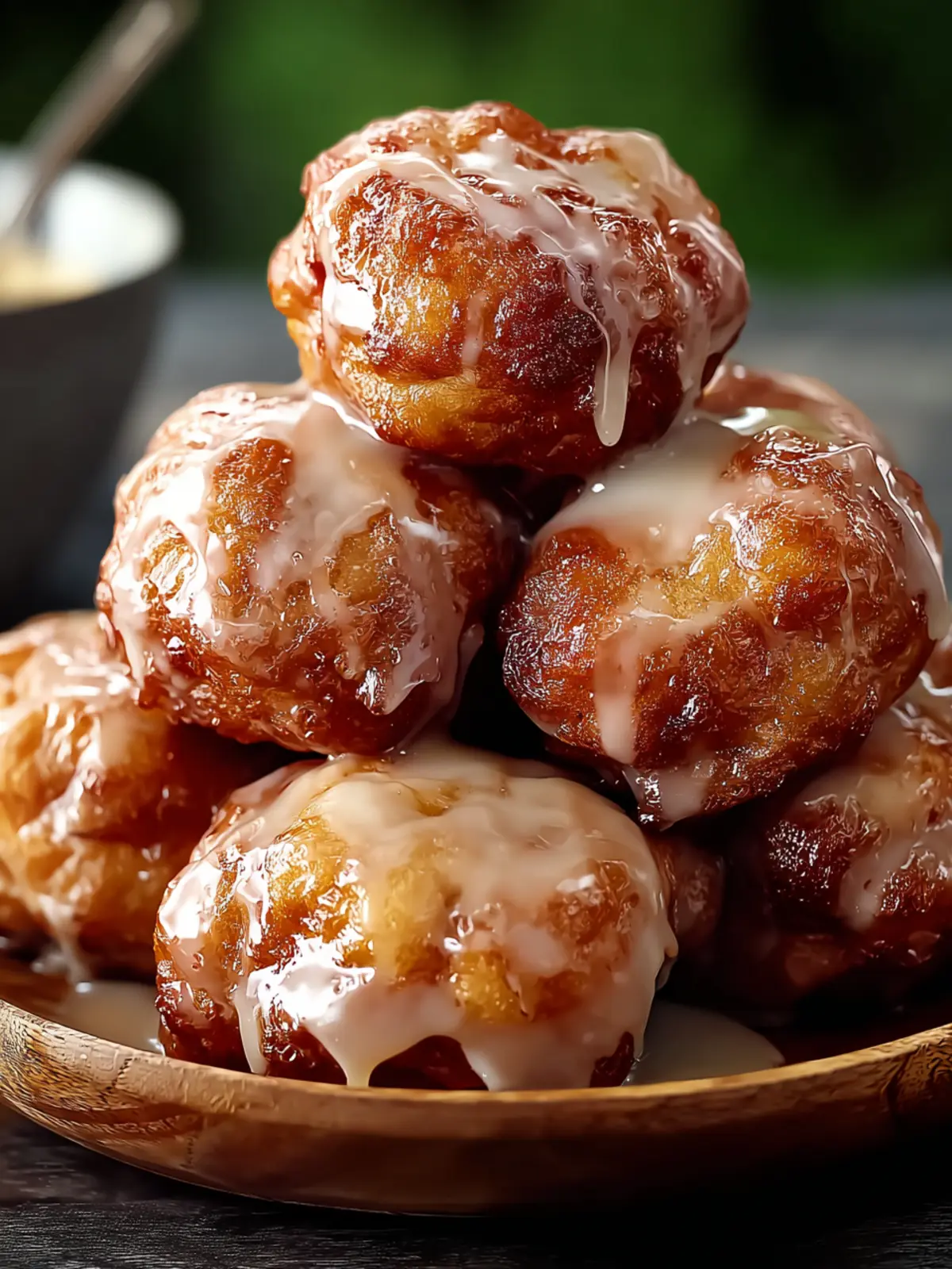 Irresistible Baked Cinnamon Glazed Apple Fritters Recipe First Image