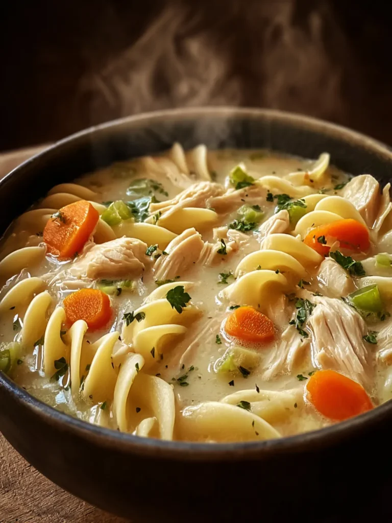 Comforting Creamy Chicken Noodle Soup Recipe to Savor First Image