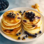 Blueberry Protein Pancakes (SO Fluffy!) First Image