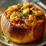 Ultimate Seafood & Shrimp Chili Stuffed Bread Bowls First Image