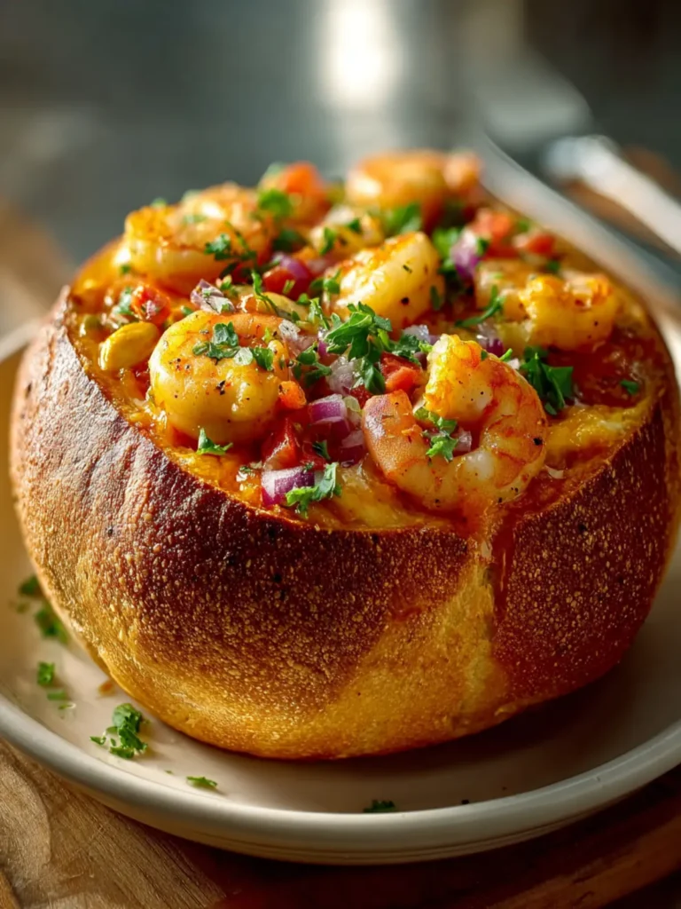 Ultimate Seafood & Shrimp Chili Stuffed Bread Bowls First Image