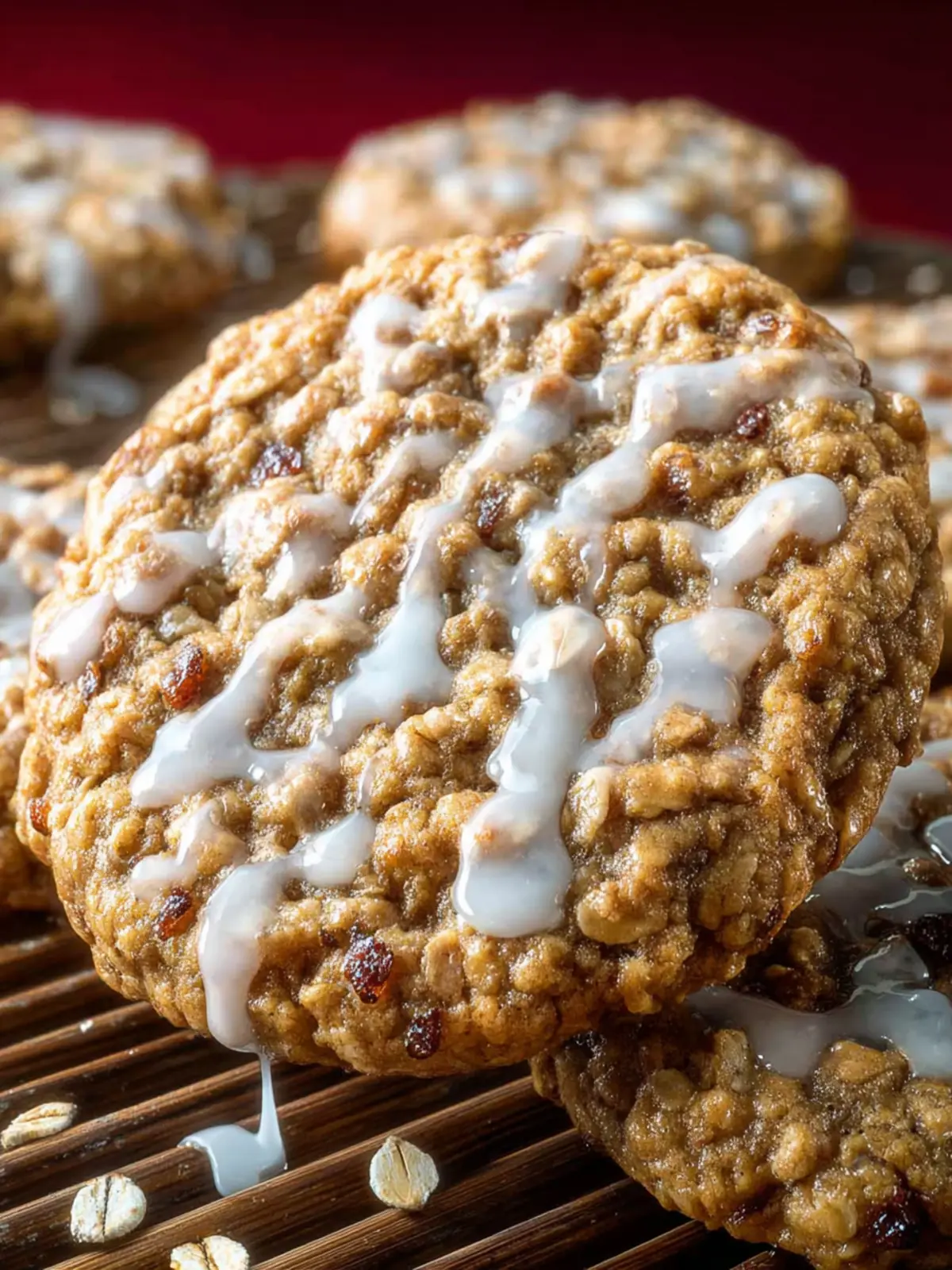 Homemade Iced Oatmeal Cookies First Image