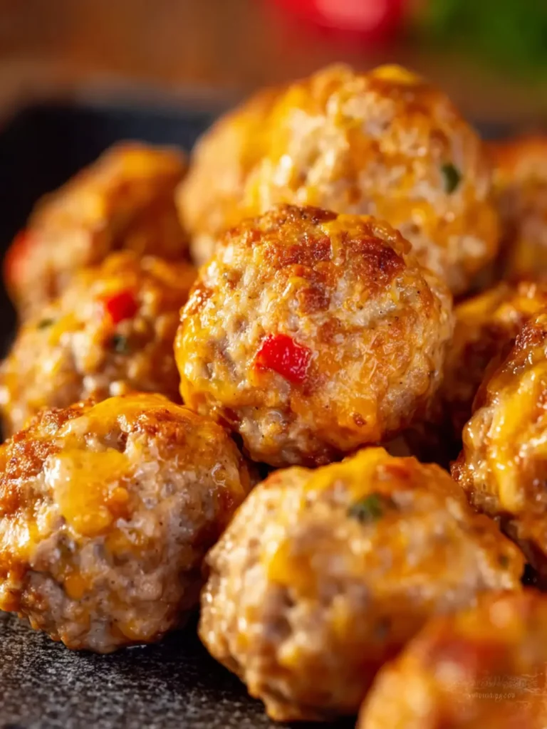Rotel Cream Cheese Sausage Balls First Image