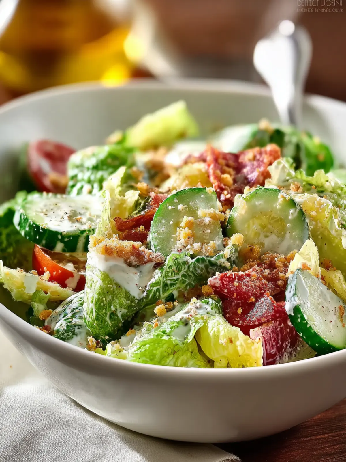 Healthy Cucumber Caesar Salad That’s Simply Irresistible